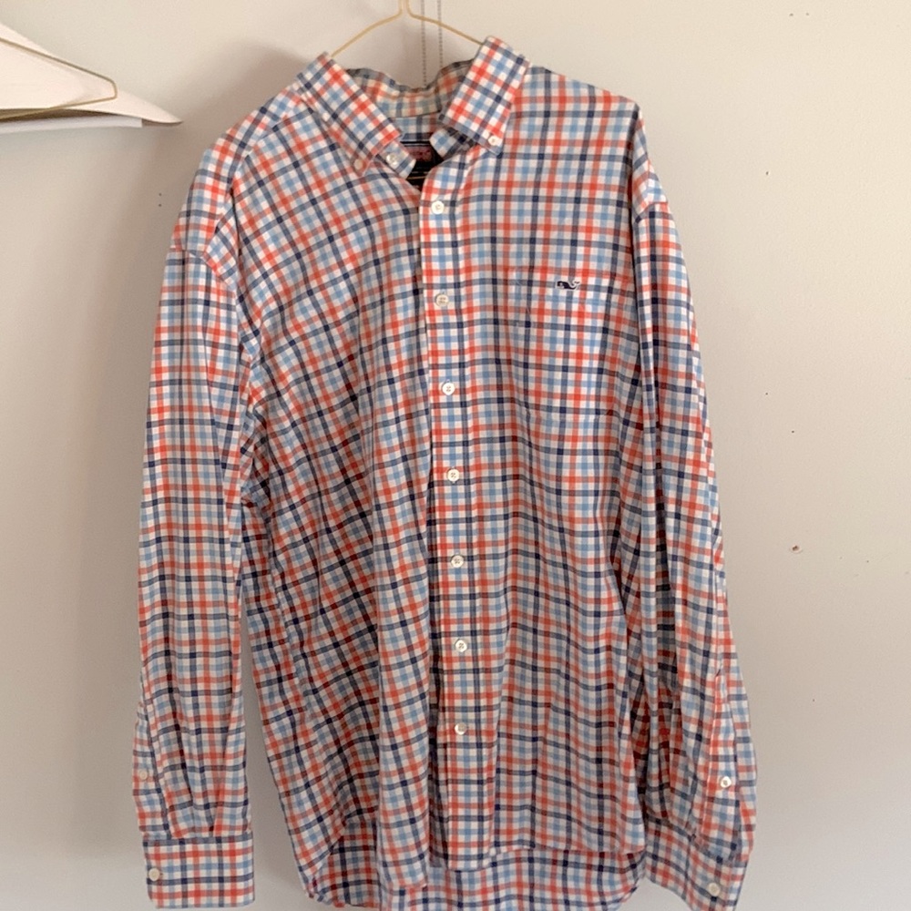 Checkered Vineyard Vines dress shirt